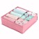 Organizer for linen, 15 cells, pink color