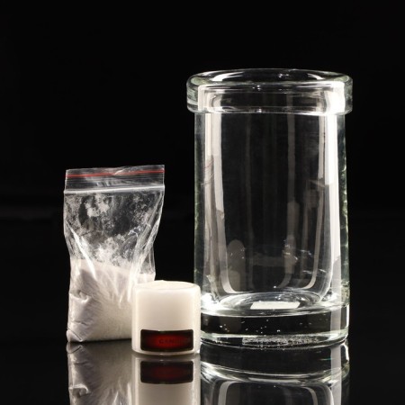 VAZA-Sub-3 VAZA-3, with a white candle, 10x15 cm, cylinder, glass-2