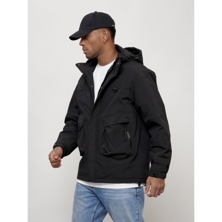 Male spring jacket, size 58, black color-1