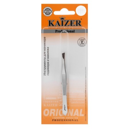 Pinzet kaizer, beveled, matte, unshakable, gray color-2