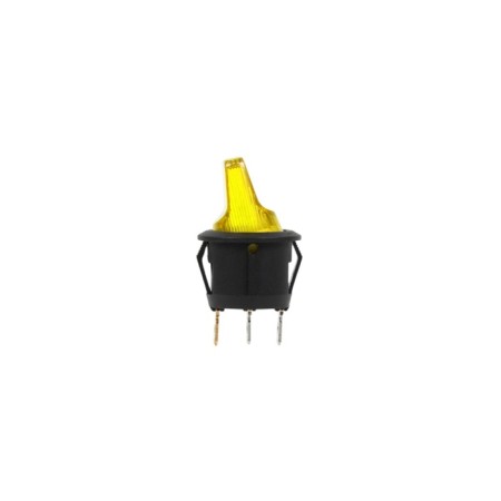 Cliva switch Round 250V 6A (3C) On-OFF yellow Rexant (Rack of 12V)-1