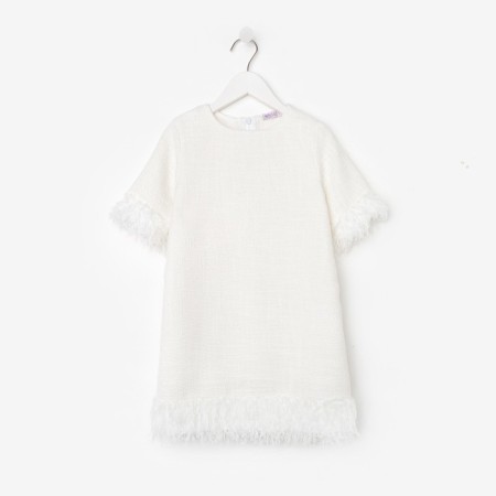 Платье для девочки MINAKU: PartyDress цвет белый, рост 122-12