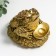 NECK Polystone for bronze "Cash toad on coins and gold ingots" 7.5x9x11 cm