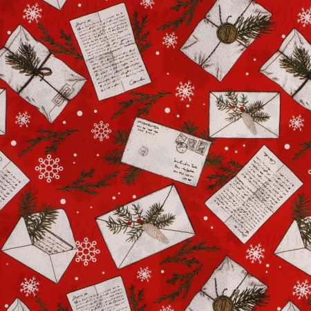 Paper packing glossy bilateral "Retro Post", 70 x 100 cm, New Year-3
