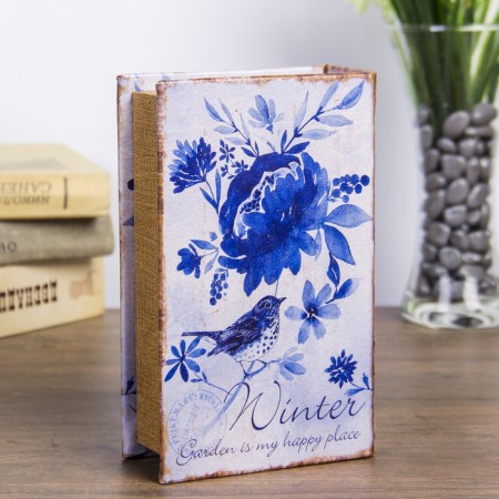 Safe-book wood "Winter Garden" to leatherette 17x11x5 cm-4