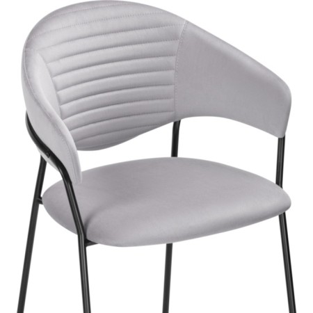 Chair on the metal frame Runso metal/velor, black/gray 57x56x82 cm-4