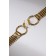 Hanging earrings with Hollywood rhinestones on the ring, white color in gold, 16 cm