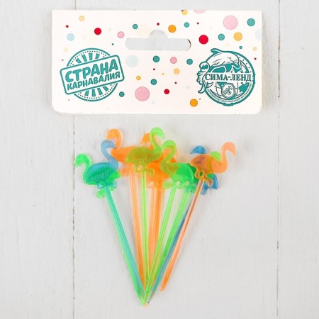 Flamingo kanapes, set 12 pcs., Mix color-4