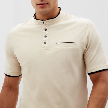T-shirt (Polo) Male Minaku Regular Fit: beige color, river 52-2