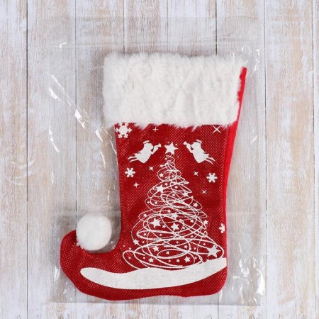 A toe for gifts "Magic" Christmas tree, 18x25 cm, white-red-2