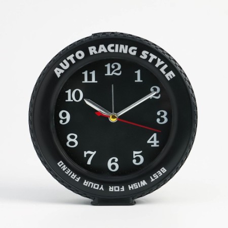Clock - alarm clock "Car rabs" children's, discrete move, D -10 cm, 14 x 4 cm, aa-1