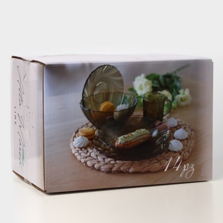 Set of glass table alta marea, 14 items-9