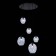 Suspended chandelier ST LUCE. SL1188.403.05. Idesia. 5x40 W, E14/E27, 67.5x67.5 cm, black color