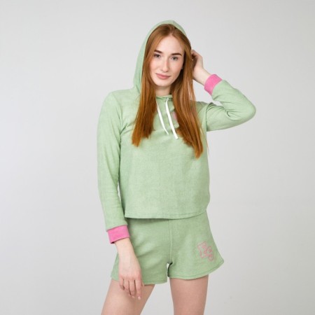 Women's costume (sweatshirt and shorts), peppermint color, rn 50-1