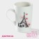 Porcelain share mug "Love in Paris", 380 ml, white color