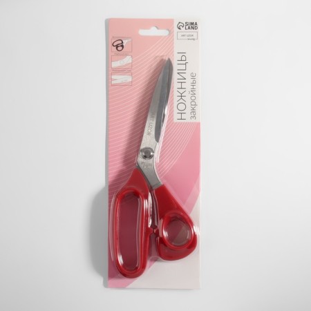 Clothing scissors, mowed blade, 8.5 ", 21.5 cm, red color-4