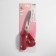 Clothing scissors, mowed blade, 8.5 ", 21.5 cm, red color
