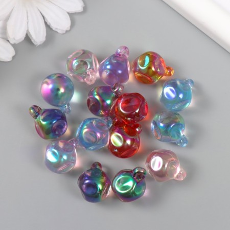 Decor for creativity Plastic "crumpled ball" transparent color mix 1.6x1.6 cm