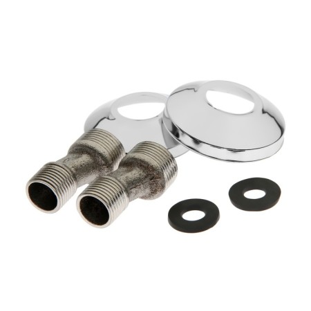 Bath mixer Zein Z4051, short surge, crane boux brass 1/2 ", shower set, chrome-8