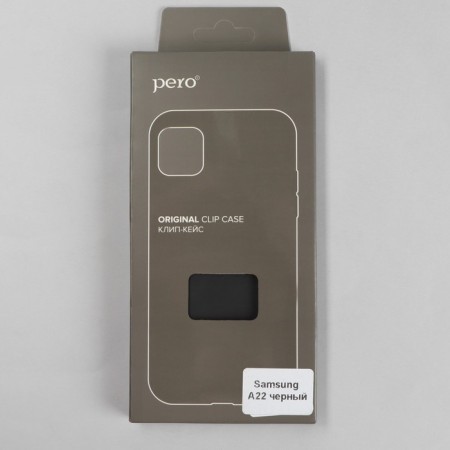 Pero cover for Samsung A22, silicone, black-3