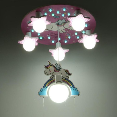 Chandelier 86207/6 E27 40W pink-white 50x50x24 cm Bayerlux-5