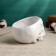 Skull stand "Skull with ornament" White, 13x17x11cm
