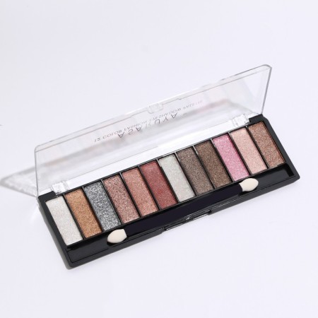 Palette of eyelid shadows with shimmer 12 colors-2