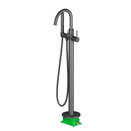 Timo Saona 2310/03Y-CR bath mixer, single-leaf, floor, shower, black