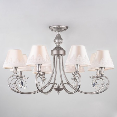Incanto 8x40W E14 chandelier is silver