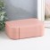 Casket to the leatherette for jewelry "Matte surface" Pink powder 16x11x5 cm