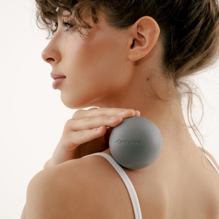 Massage ball Onlytop, silicone, d = 6 cm, 150 g, color gray color-3