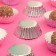 Baking shape round, 3.5 x 2 cm silver