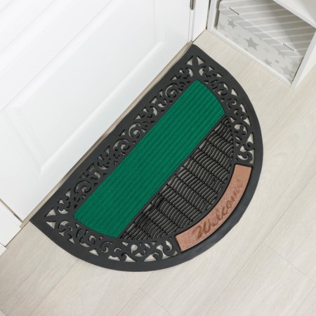 Rug -shaped reel shade of Welcome, semicircular, 50 × 80 cm, color mix-4
