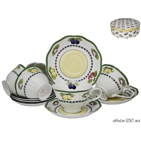 Tea set of Lenardi Fruit, 12 items
