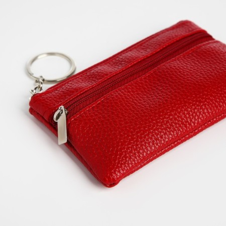 Klyuchnitsa - Lightning wallet, length 12 cm, ring, red color-2