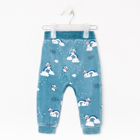 Pants are children, the color is dark turquoise, height 68 cm-1