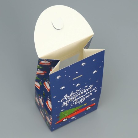 Folding box "Santa Claus", 9 x 19 x 6 cm, new year-3