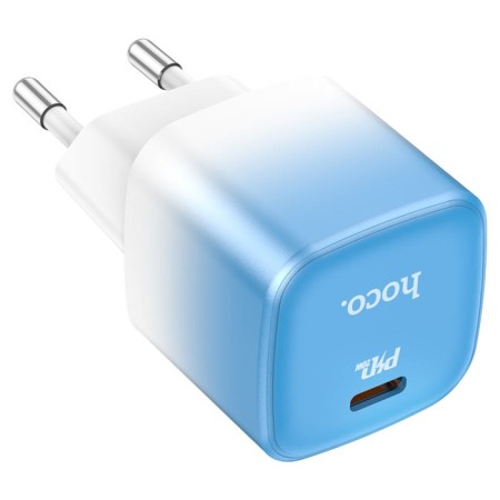 Network charger Hoco C101A, 1 Type-C, 20 W, PD + Qc, Blue-4