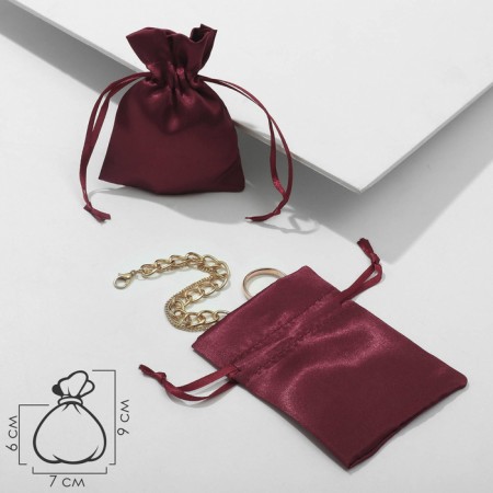 Site gift bag, 7 × 9 cm, burgundy color