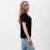 T -shirt female, black color, size 50