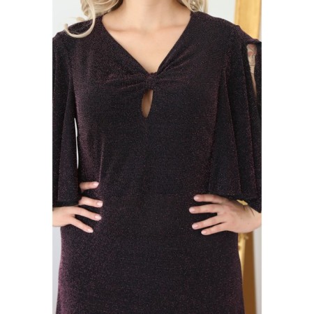 Women's dress, size 60, black color, pink-5