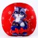 New Year's pillow round "Raccoon with a gift", for the New Year