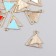 Decor for creativity metal, enamel "Double triangle" 1.8x2 cm