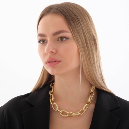 Necklaces "chain" voluminous ovals, color gold, l = 45 cm-2