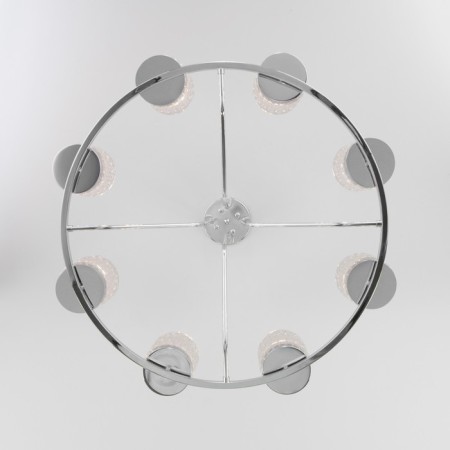 Ceiling chandelier with glass ceilings Calle, 40W, E27, 75x75x42 cm-4