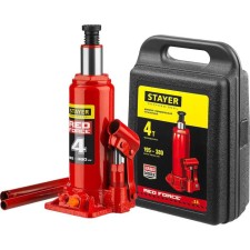 The jack of the Hydraulic Hydraulic STAYER Red Force 43160-4-K_z01, 194-372 mm, 4 tons, in the case