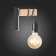 Wall lamp EVOLUCE. SL1142.401.01. Bagetti. 1x60 W, E27, 6.5x16 cm, black color, light wood