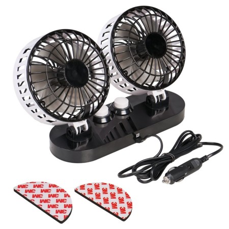 Fan in the double 2x15cm 12V plastic, ACF-12-06-3