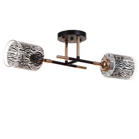 Roberta chandelier 2he27 40W black and gold 48x26x27 cm Bayerlux-3
