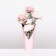 Floristic cone without a bottom, folding, pink, 32x30cm